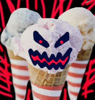 Three Ice Cream Cones